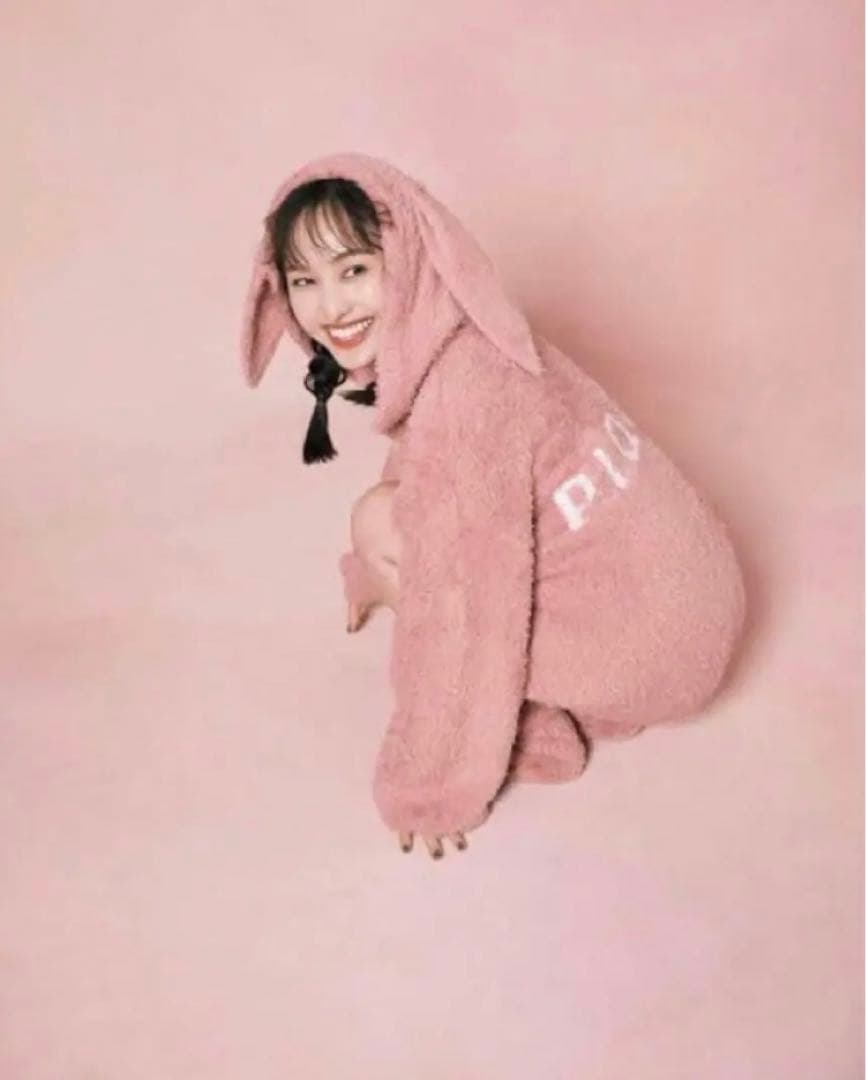 新品☆gelato pique☆ラビットモコパーカー☆F☆PNK☆ジェラートピケ