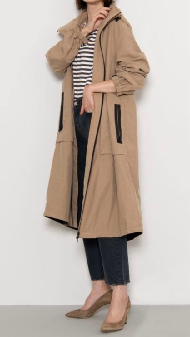 美品】upper hights/アッパーハイツ コート ナイロン キャメル01