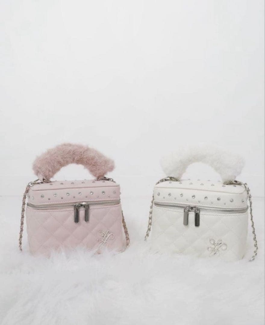 ルミニョン lumignon バニティ バニティバッグ ピンク - メルカリ