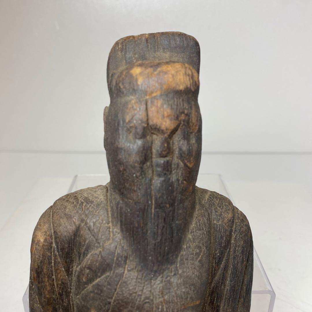 平安〜鎌倉時代 木彫仏像 21㎝ タトチ 東さ8-0120② - メルカリ