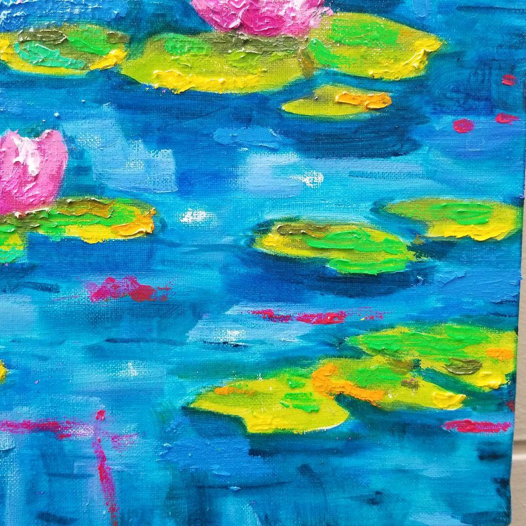 油絵 専用 おだやかな睡蓮の池