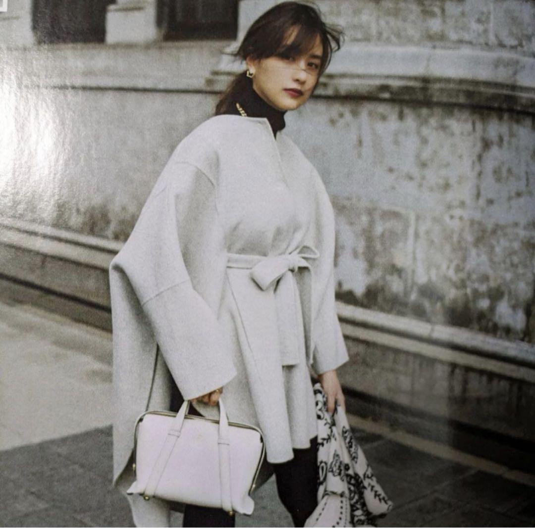 LE PHIL ルフィル ソフトウールリバーポンチョ コート グレー - メルカリ