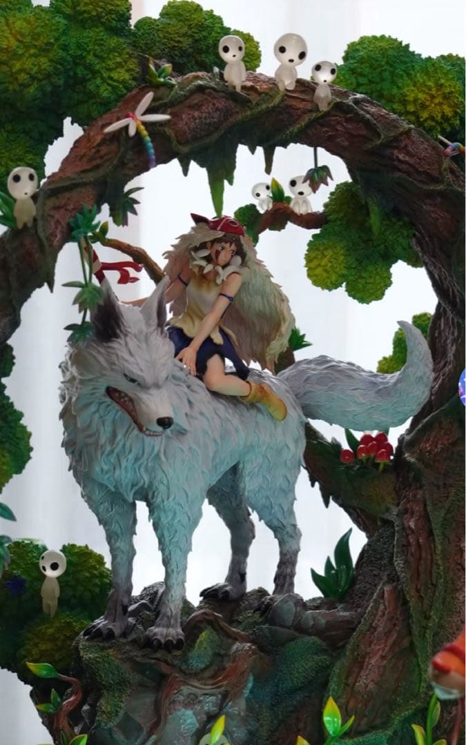 新品】ジブリ もののけ姫 白神様 アシタカ フィギュア ガレージキット