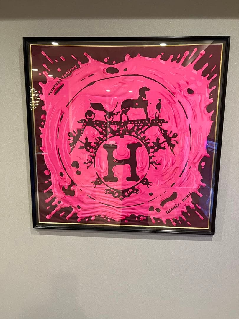 エルメス アートフレーム ピンク Hのロゴ　2/8までの出品 未使用)HERMES エルメス Hウォッチ HH1.174.400 ピンクゴールド 付属品