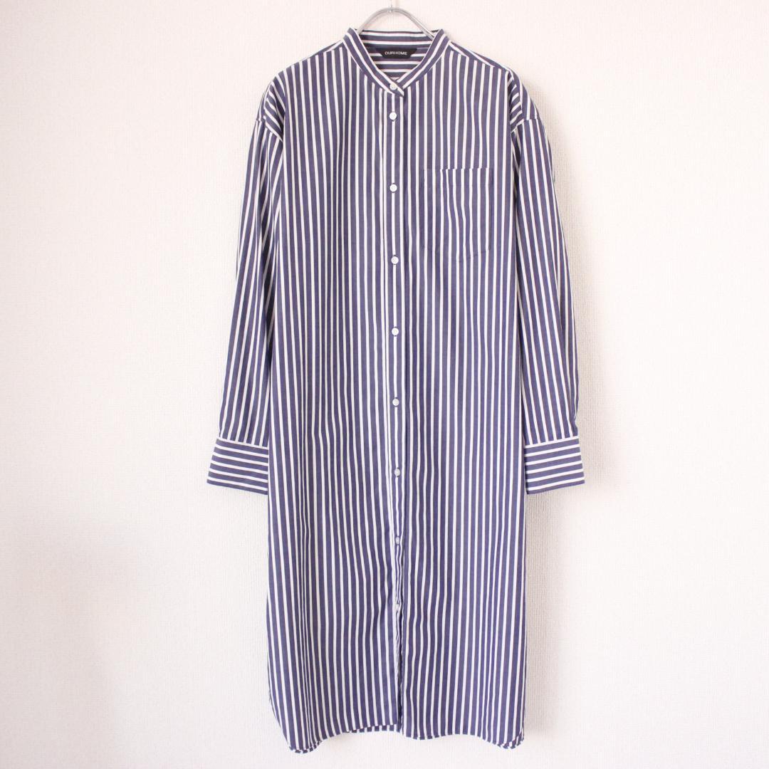 OUR 播州織のベーシックシャツ Fサイズ ネイビー コットン 播州織のベーシックシャツ – OURHOME