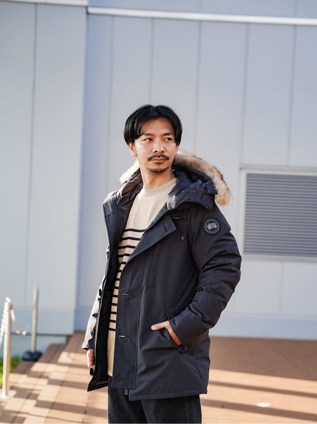 カナダグースシャトーエディフィス別注ブラックレーベルXS