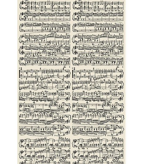 帯揚げ waltz 楽譜柄 ちりめん | MarMuマーム