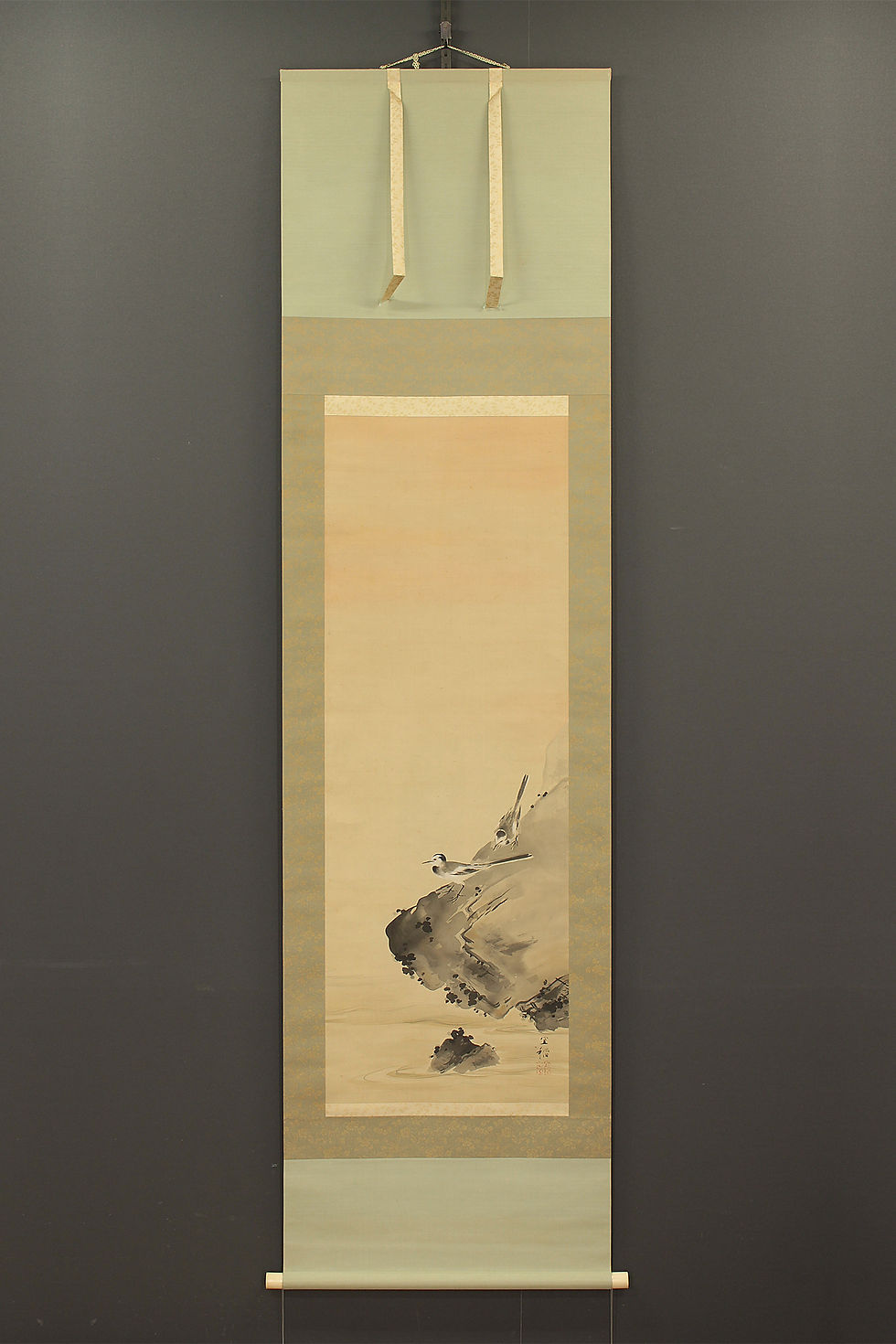 掛軸 姫島竹亭「渓山観瀑図」 | 新古美術いづも