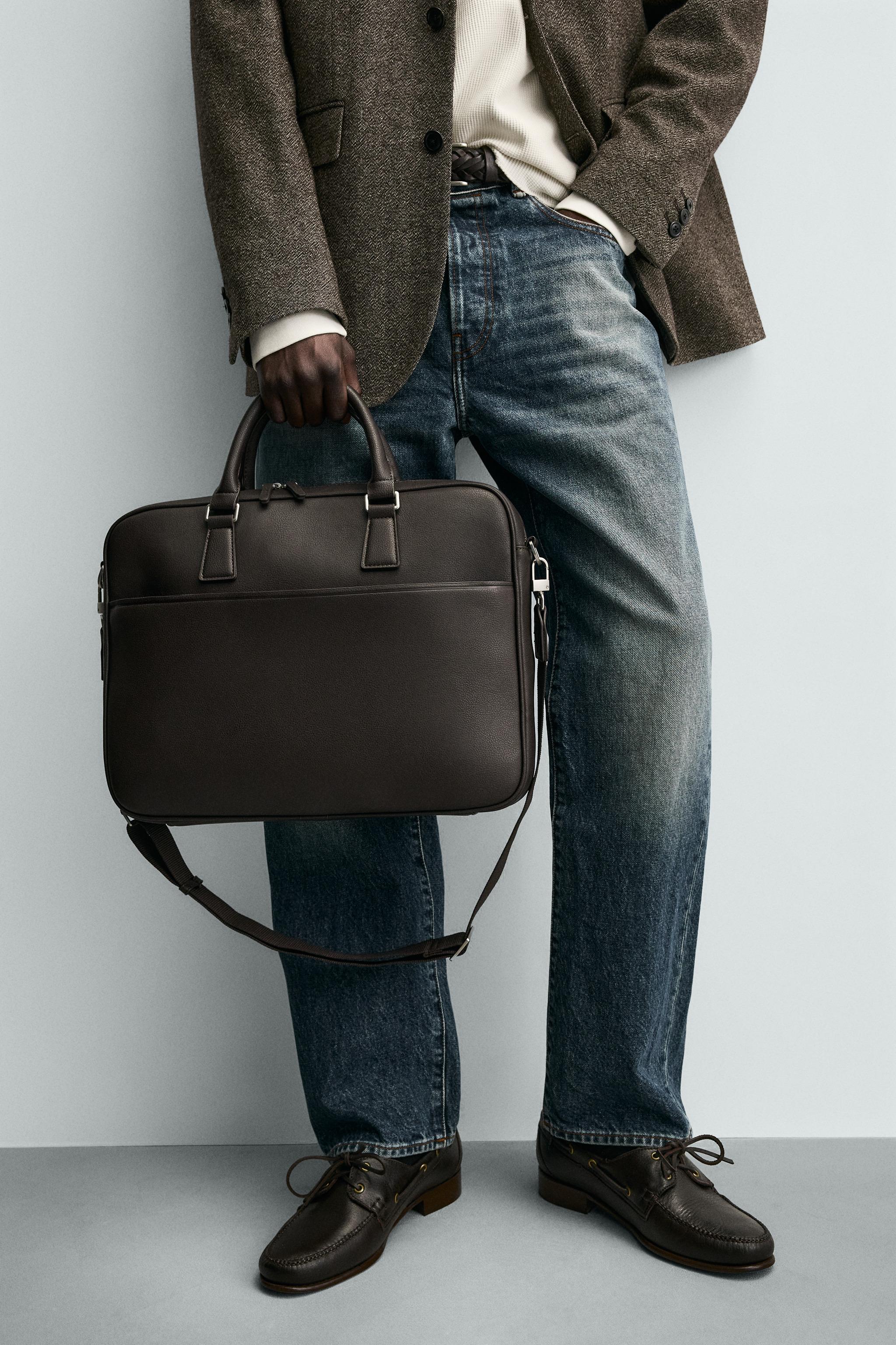 TEXTURED BRIEFCASE - Brown | ZARA Canada