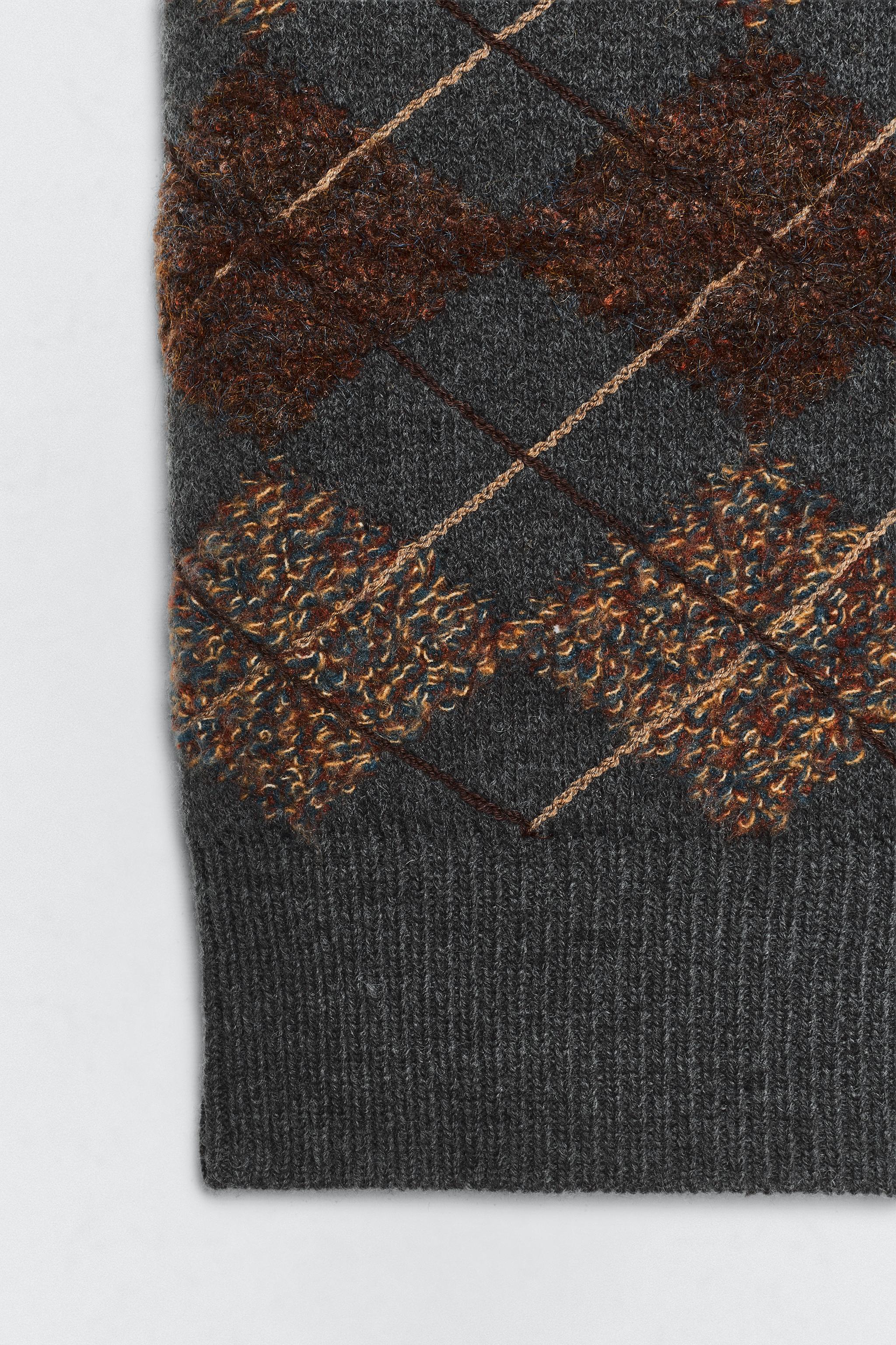 SOSHIOTSUKI X ZARA テクスチャードダイヤモンドニットベスト