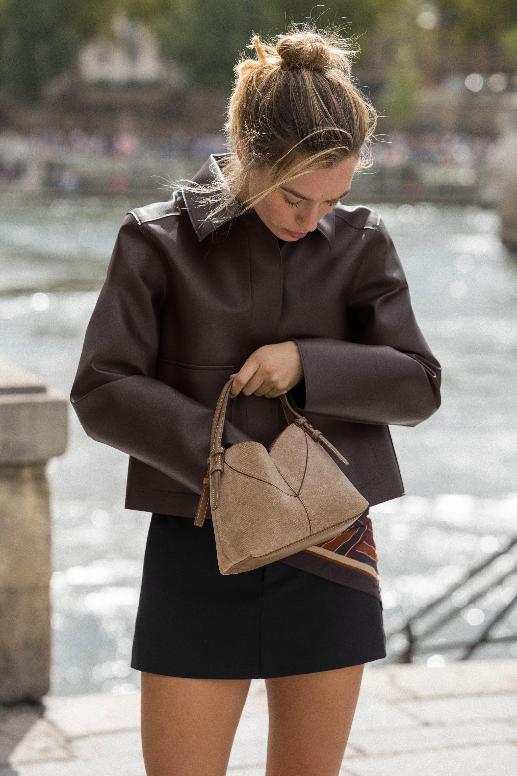 ステッチ入りミニショッパー - サンド/ブラウン | ZARA Japan / 日本