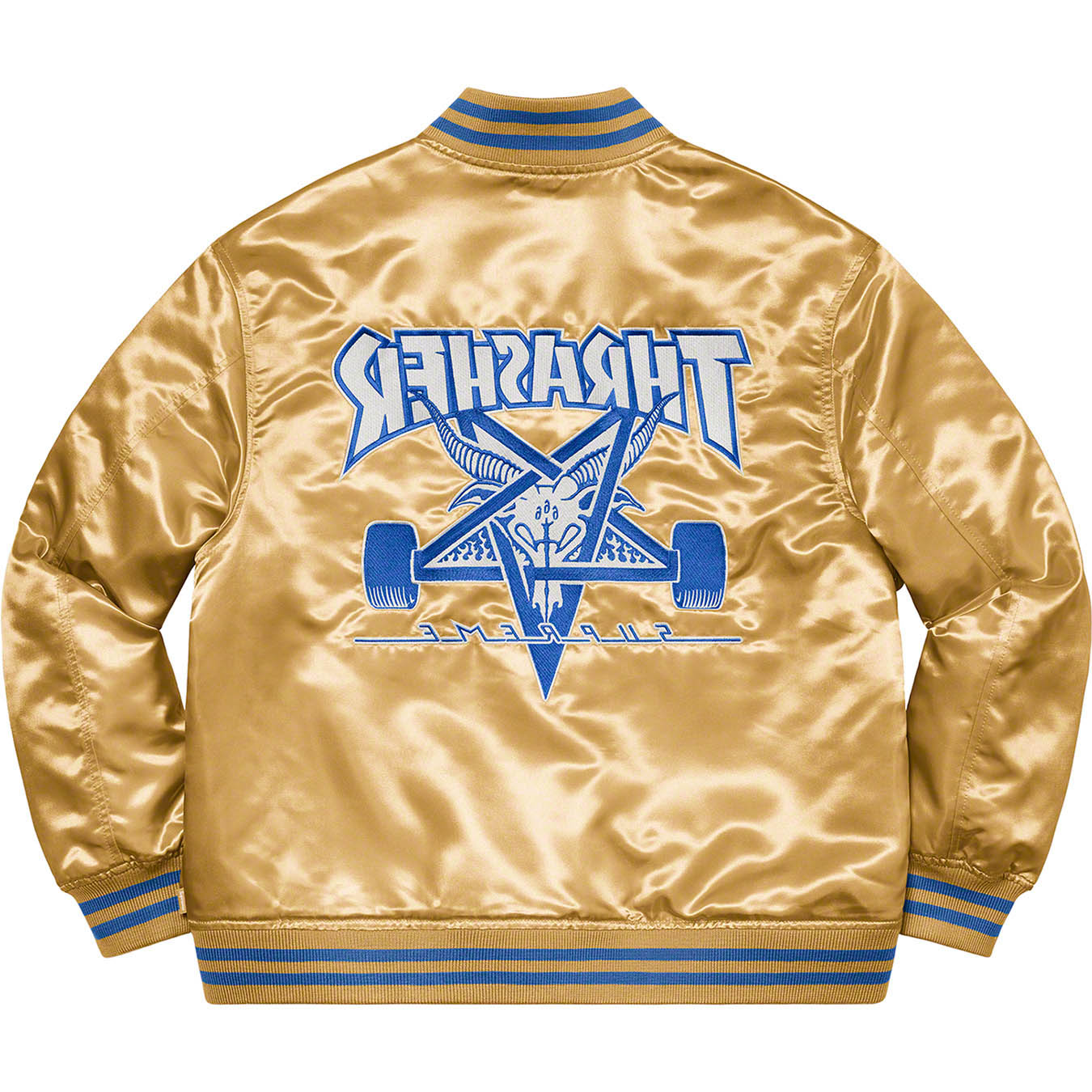 Supreme®/Thrasher® Satin Varsity Jacket | Supreme 21fw