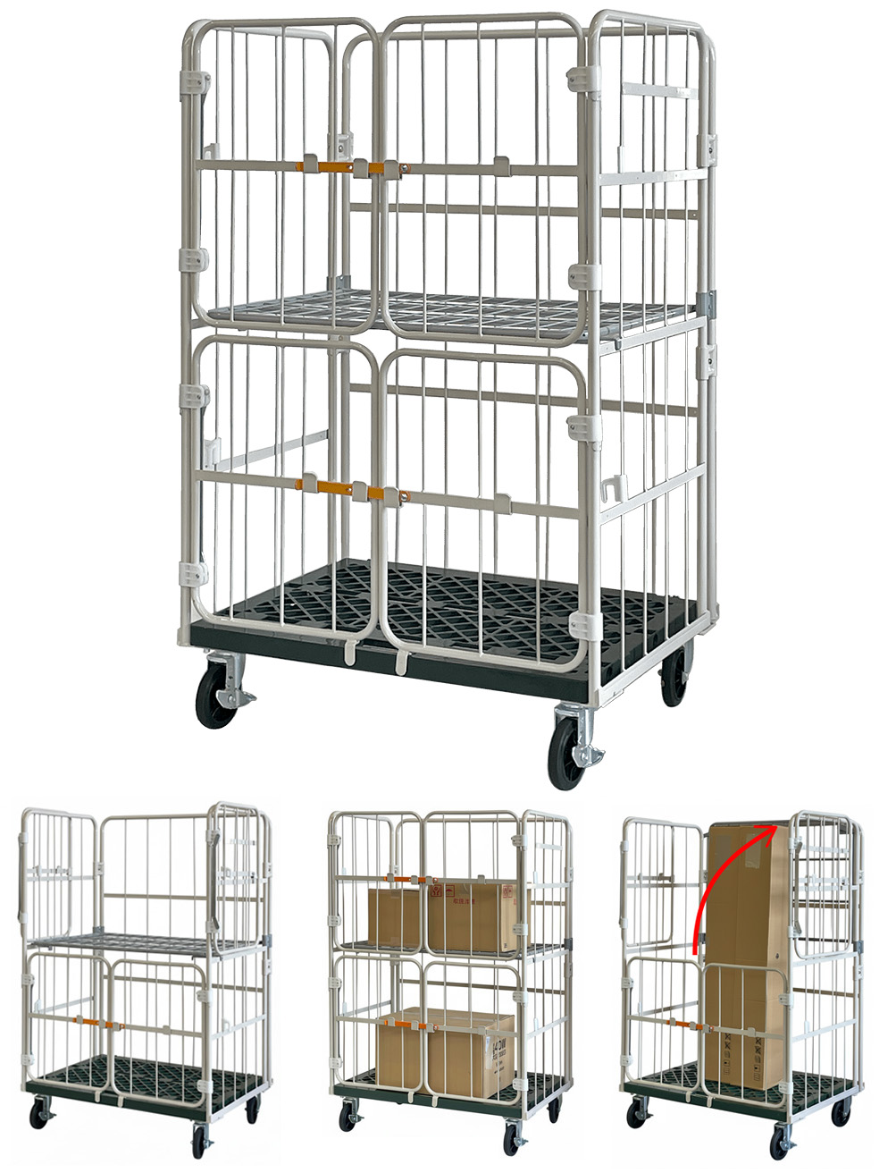 業務用】カゴ台車・ロールボックスを特価販売 送料無料 台車専門店