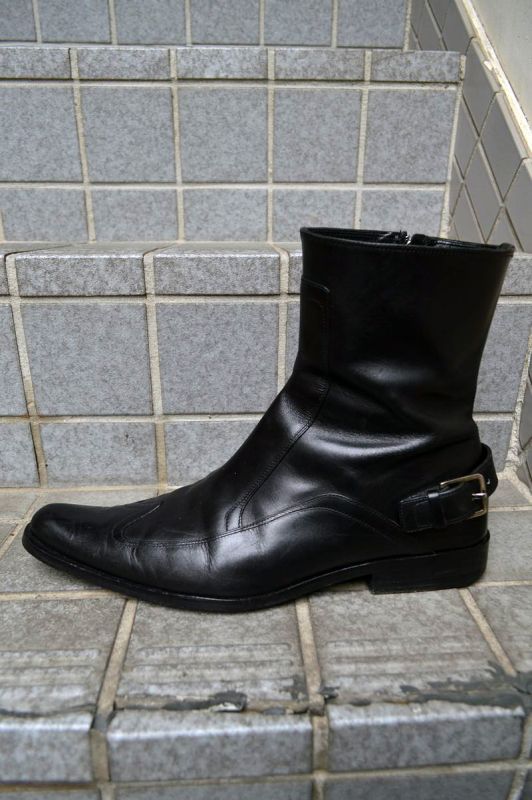 Dior Homme ディオールオム】サイドジップレザーヒールブーツ