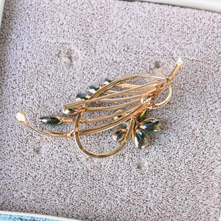 優雅な翡翠ブローチ | 芦屋Antico