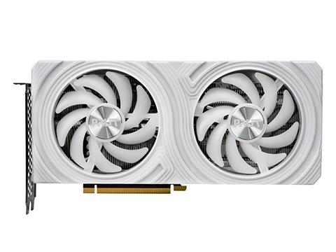 白いデュアルファンクーラーを搭載したGeForce RTX 4060 Ti/4070が