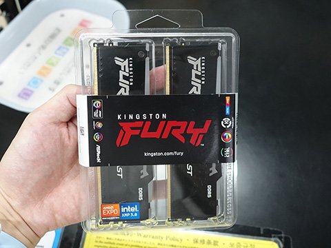 KingstonのDDR5-6000メモリ「FURY Beast DDR5 RGB」に32GB×2枚組