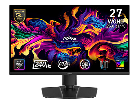 240Hz/WQHD/QD-OLEDパネル採用のMSI製26.5インチモニター「MAG 273QP
