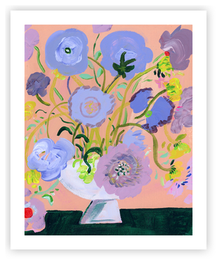Lilac Flowers In White Vase by Katy Smail on Artfully Walls