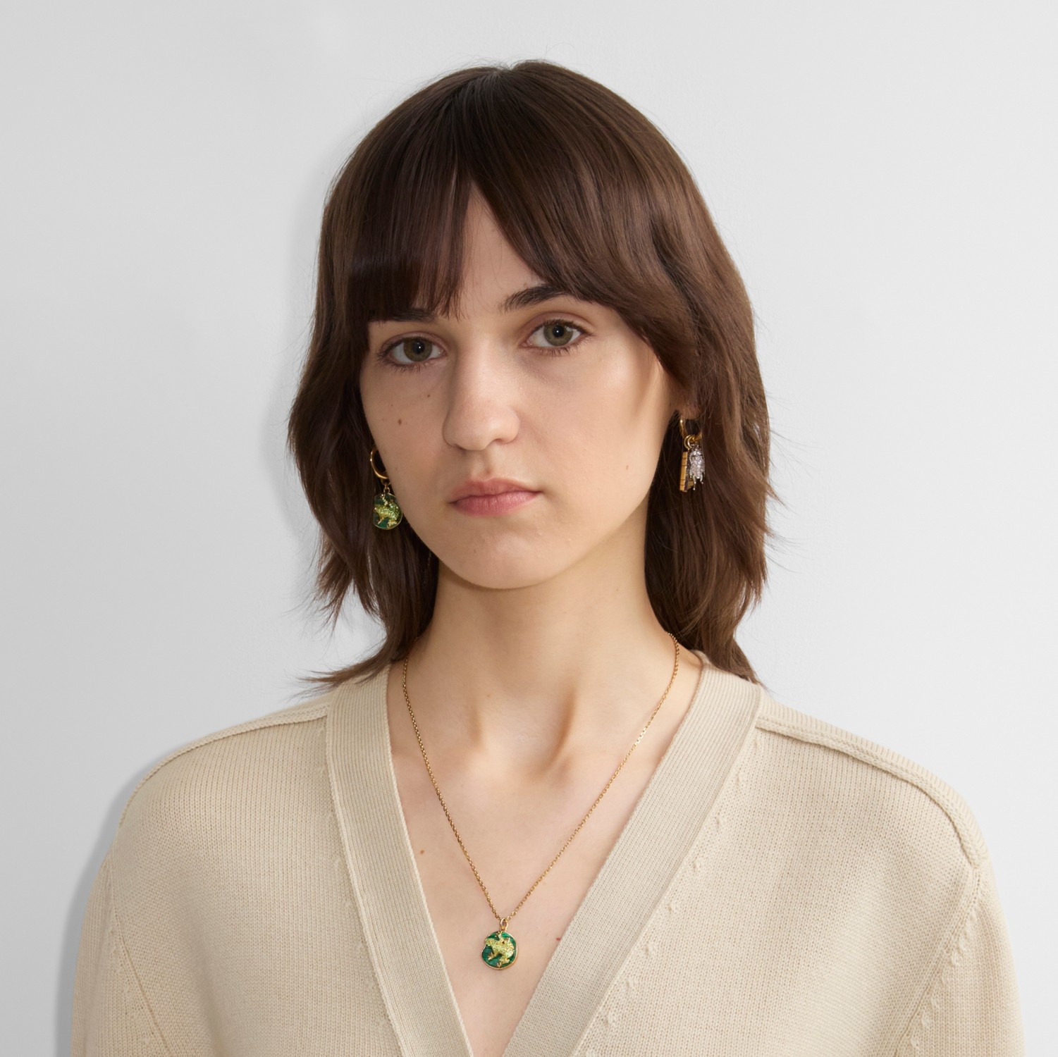 Frog Charm Necklace in Gold/multicolour - Women | Burberry® Official