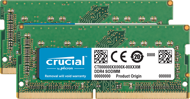 Crucial 32GB Kit (2 x 16GB) DDR4-2666 SODIMM Memory for Mac