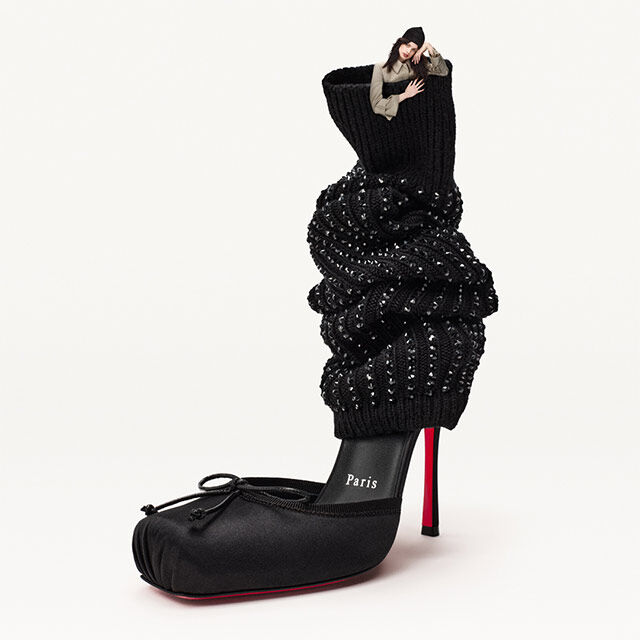 Christian Louboutin♡ブラックヒールレインシューズ Christian