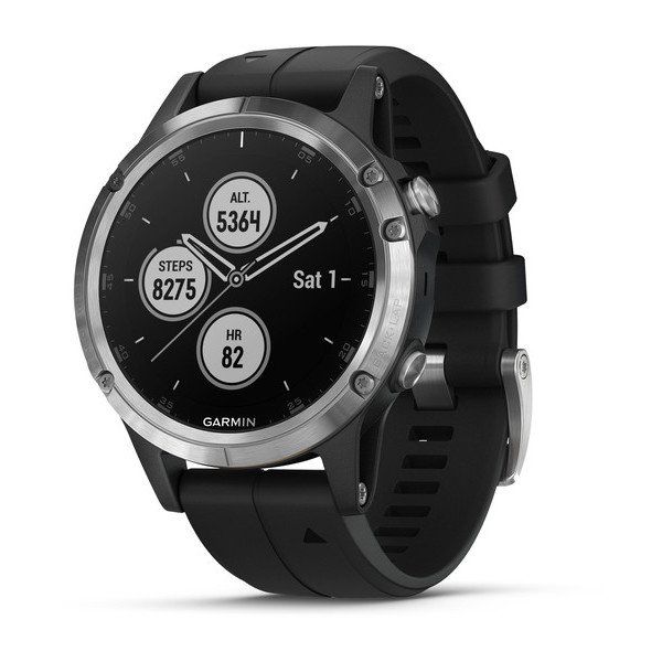 Garmin Fenix 5 Plus, Sapphire, Black w/Blk Band, GPS Watch, EMEA