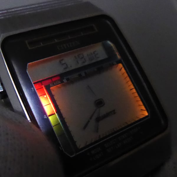 CITIZEN ソーラーセンサー 9610-084233 デジタル クォーツ 1983年 中古