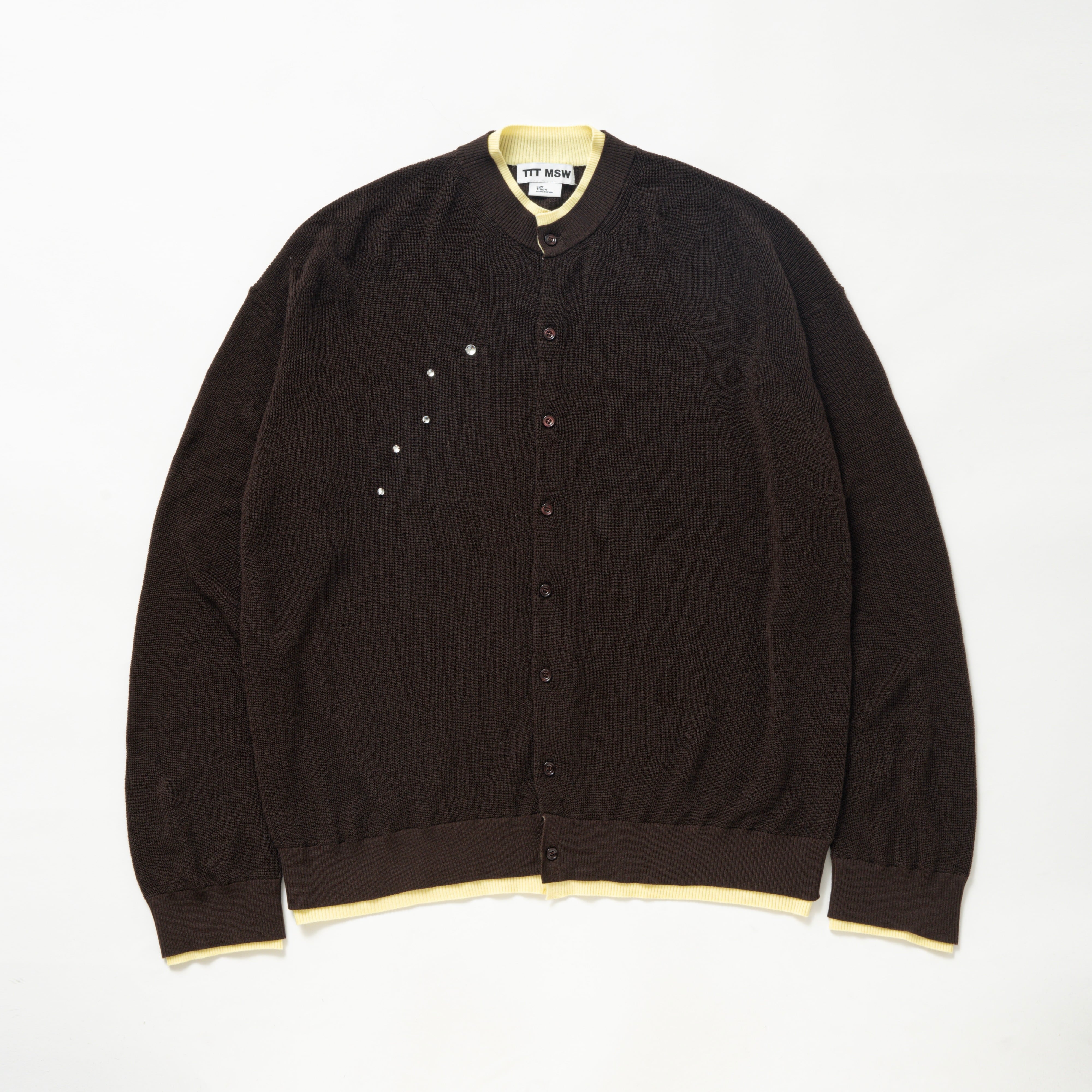 Layered knit cardigan（BROWN） | TTTMSW