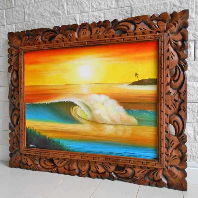 常夏のバリ サンセット 絵画 壁掛け 壁飾り ウォールデコレーション