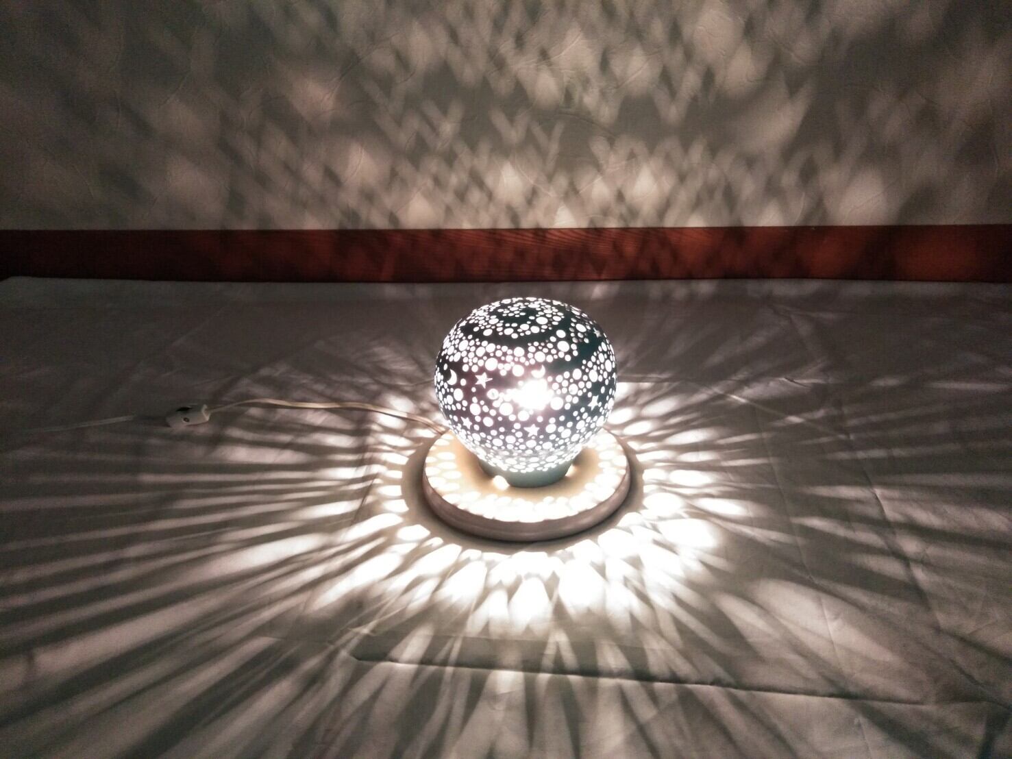 青い宇宙 (U001) | 手作り陶器照明テーブルランプ通販 やす波窯