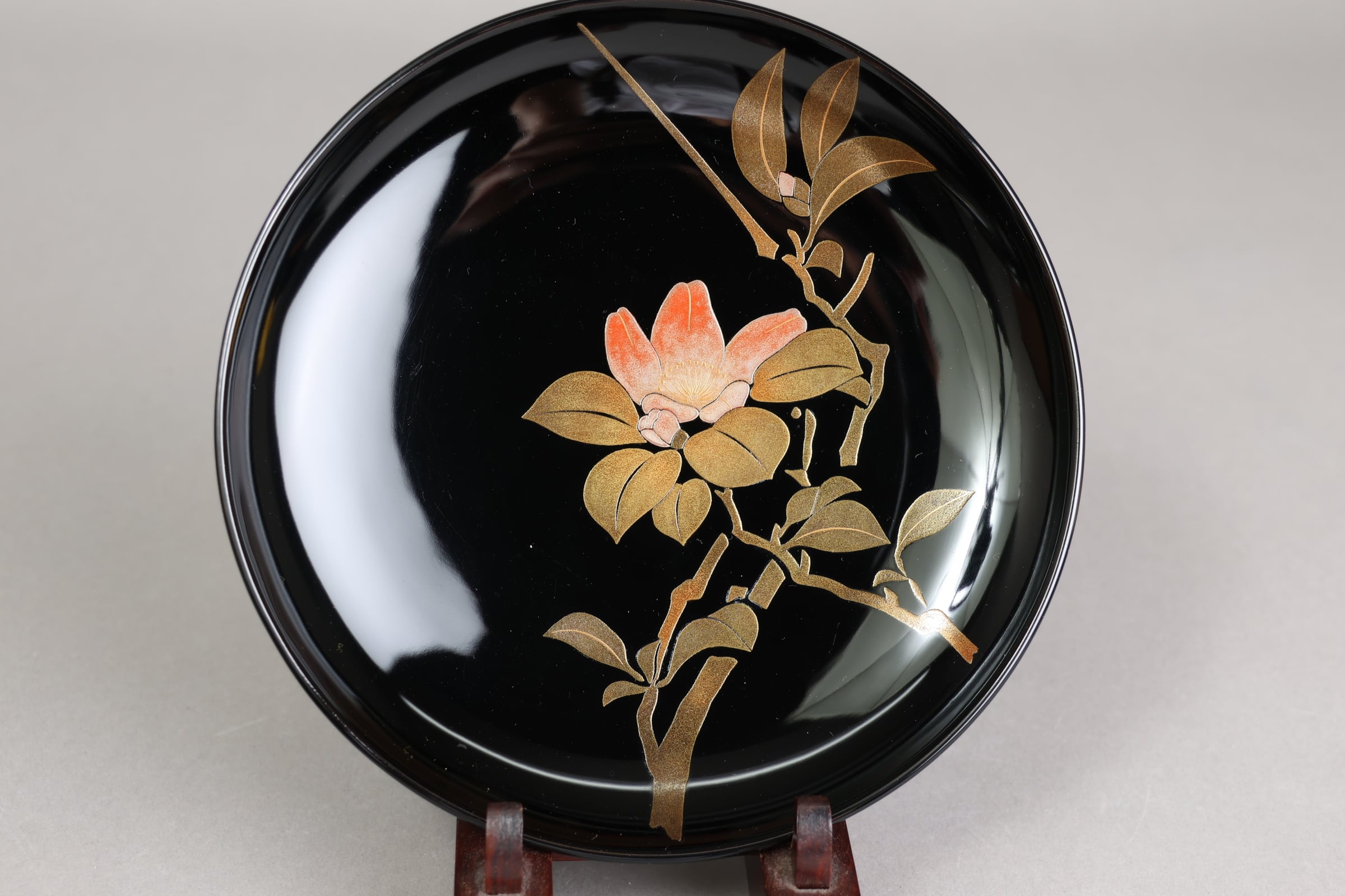 輪島塗 図替 草花蒔絵 菓子皿 銘々皿 五枚組 共箱 | (有)新原美術