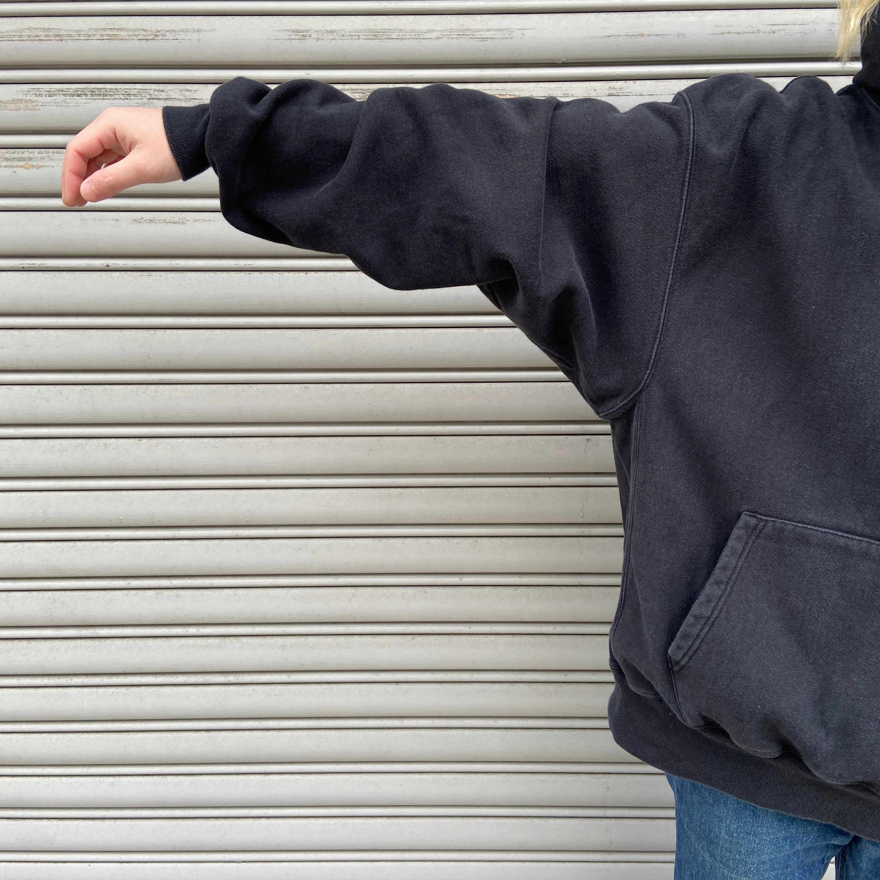 00s チャンピオン プレミアムリバースウィーブ 目なし パーカー 黒 XL