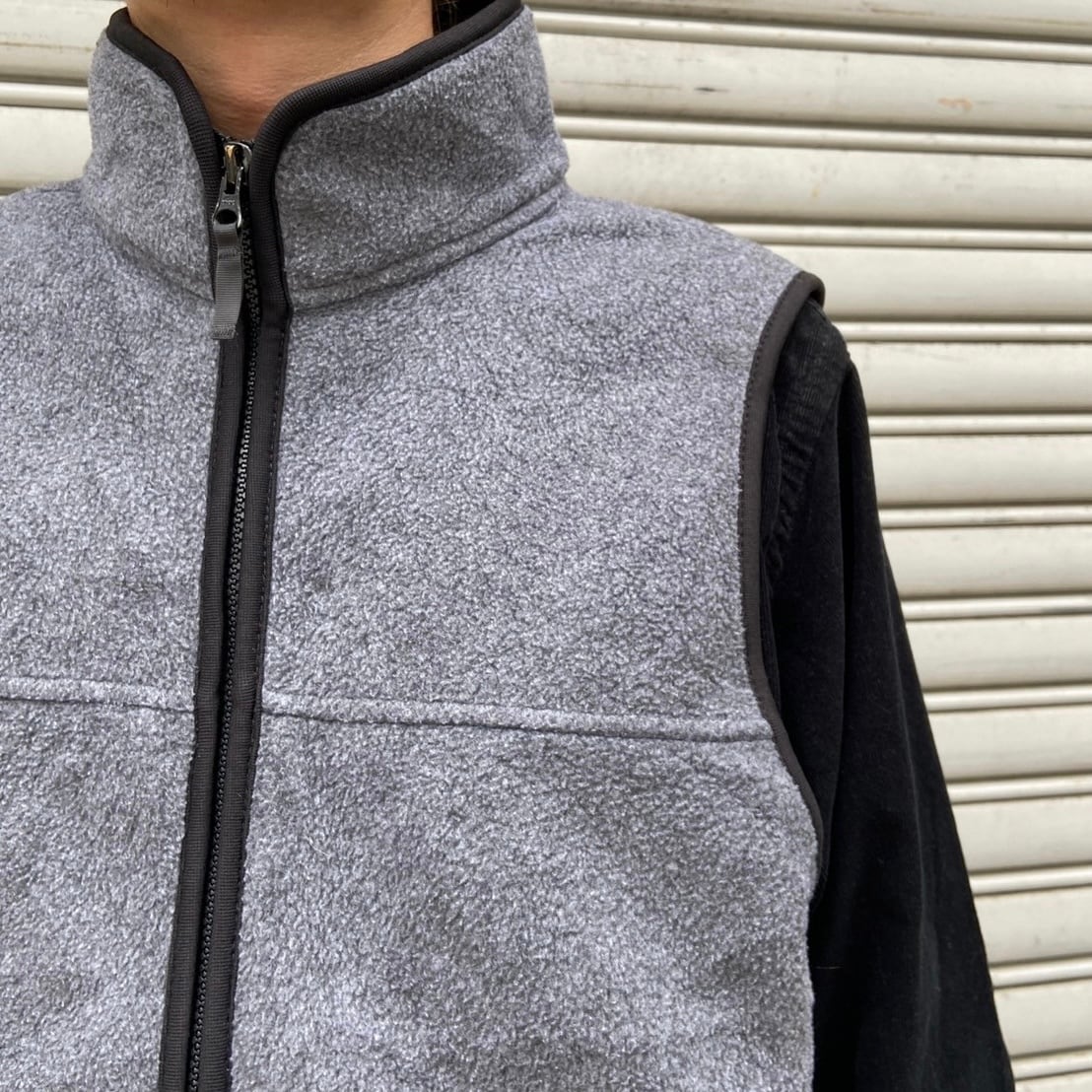 90s eddie bauer ポーラテックフリースベスト S グレー | 古着屋 Uan