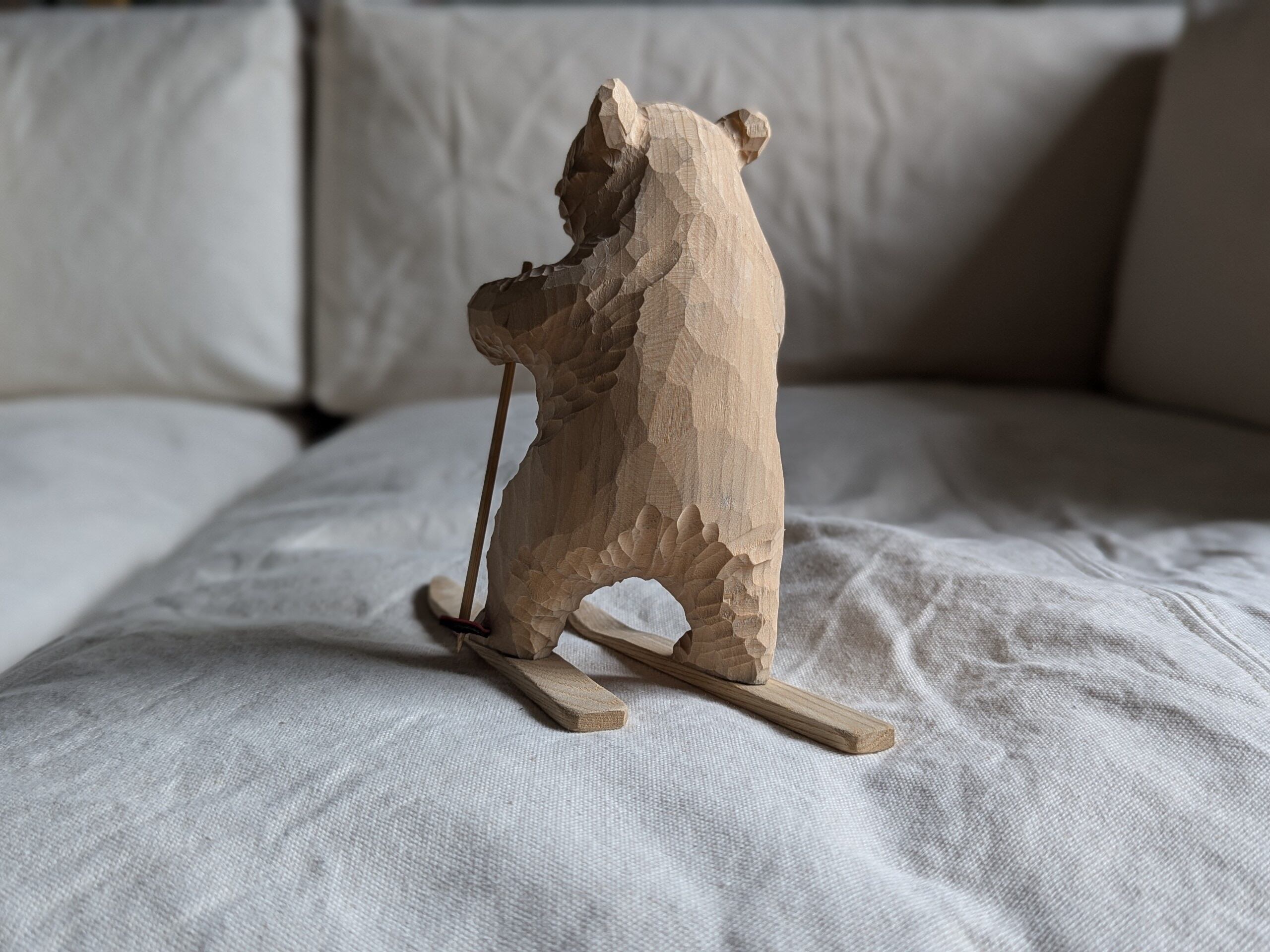上西捷敏 スキー熊 #1 | 木彫りの熊 | inoya | Basic Life Store