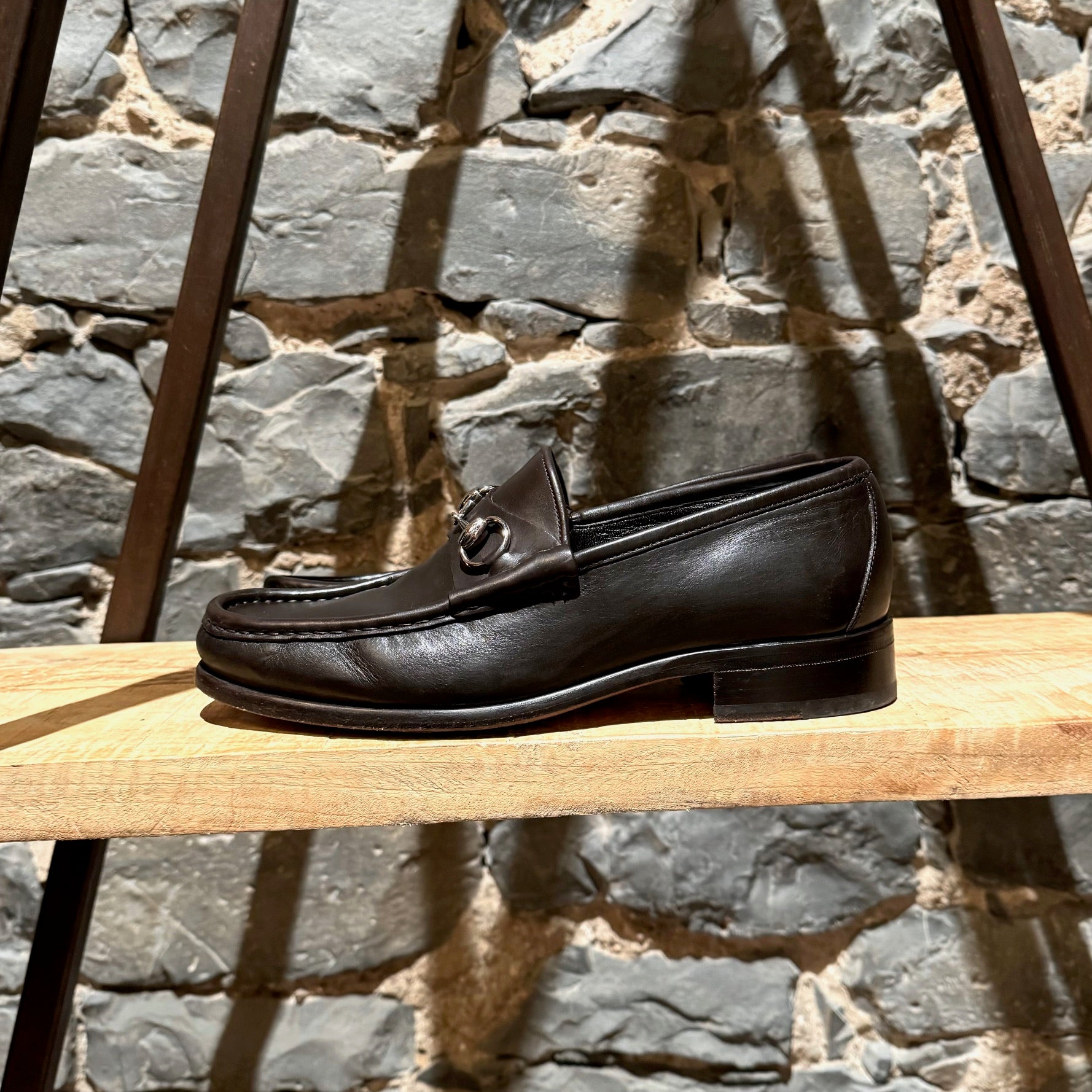GUCCI square toe leather bit Loafers 【公式通販】