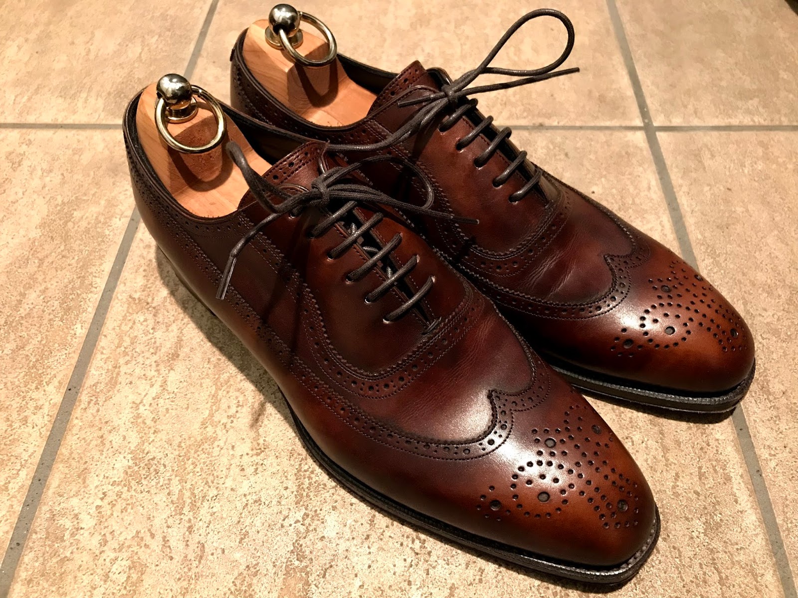 SHETLANDFOX ブライトン ストレートチップ US7 ブラウン 内羽根