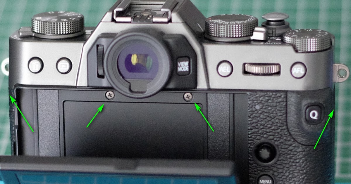 Disassembly - partial opening of Fujifilm X-T30 camera