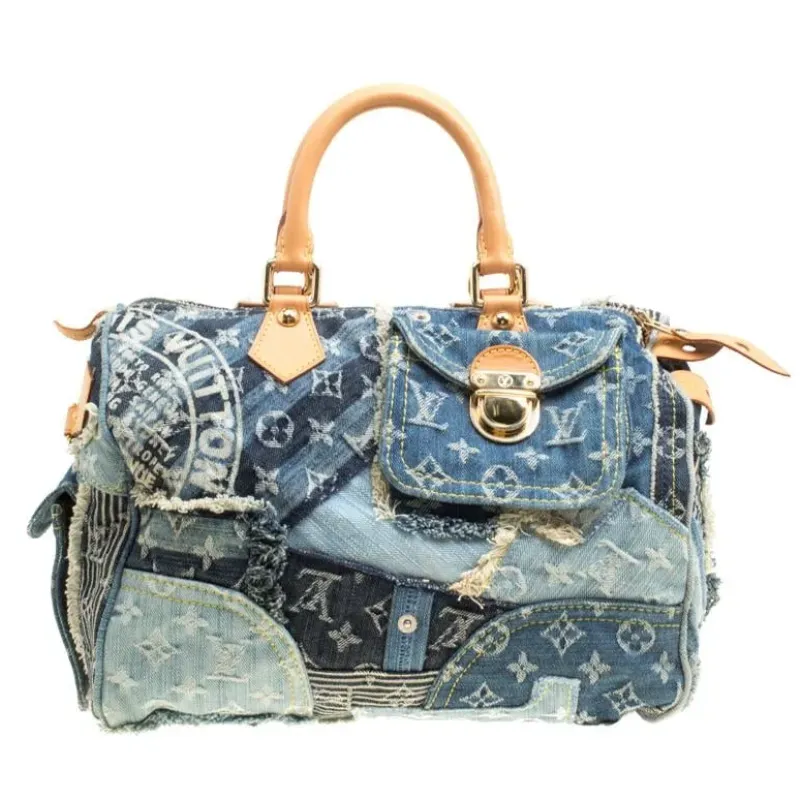 ルイヴィトン スピーディ30 ハンドバッグ モノグラムデニム M95380
