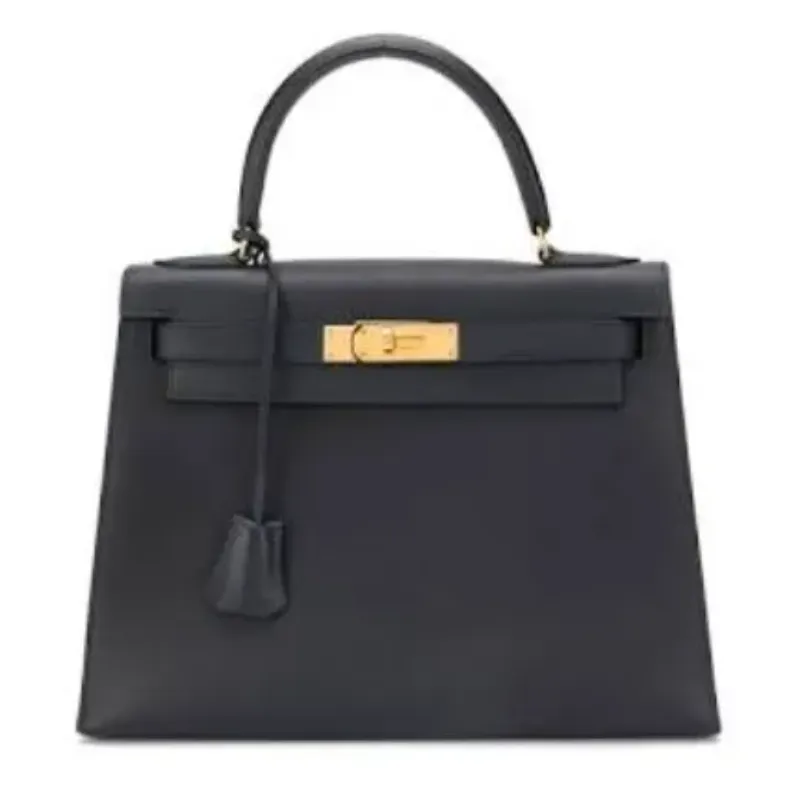 エルメス ケリー28 ブラック ボックスカーフ ゴールド金具｜ブランド