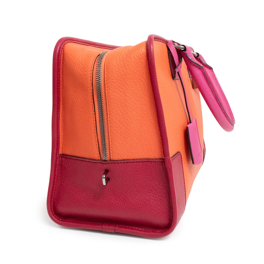 美品】ロエベ LOEWE アマソナ 36 ハンドバッグ レザー オレンジ ピンク