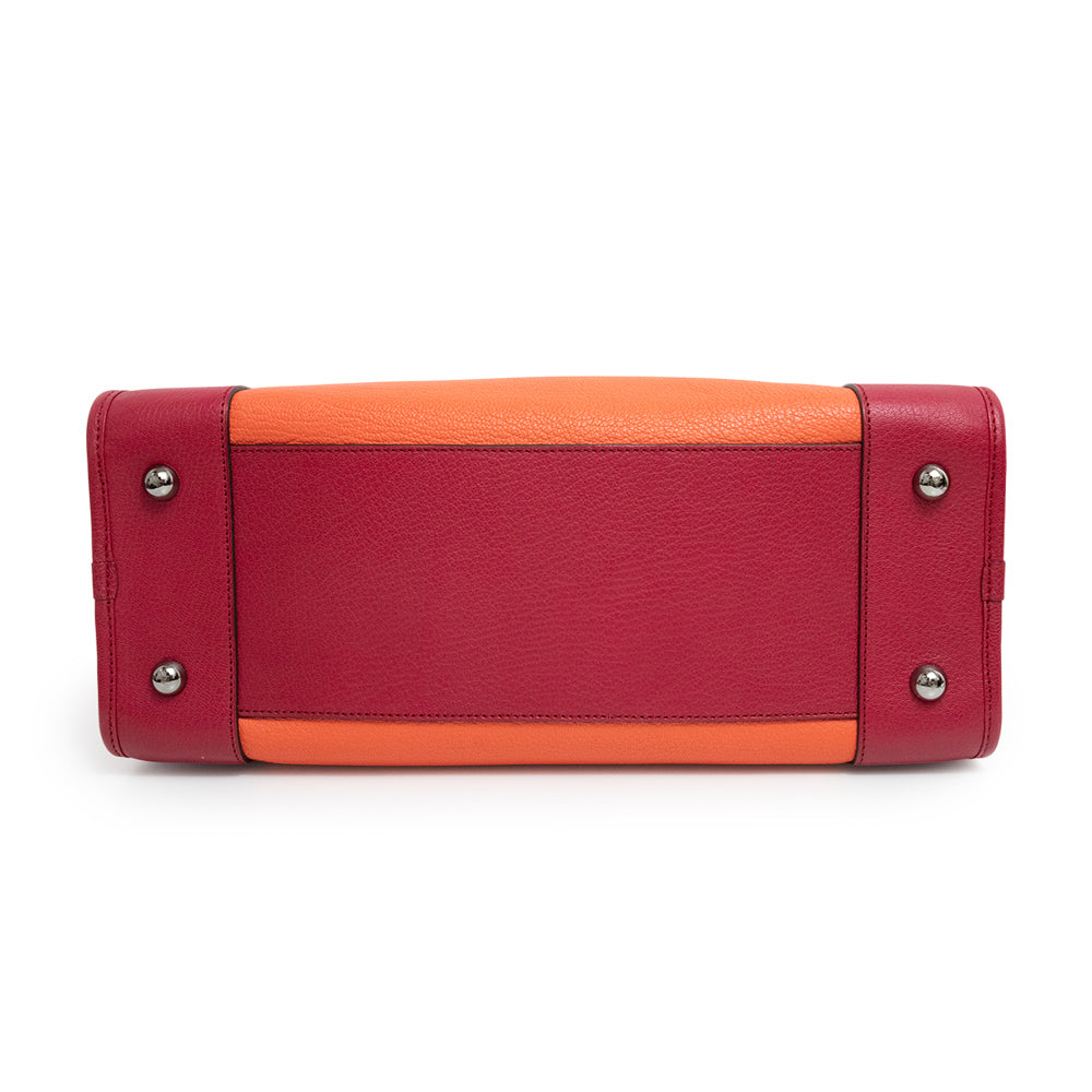 美品】ロエベ LOEWE アマソナ 36 ハンドバッグ レザー オレンジ ピンク