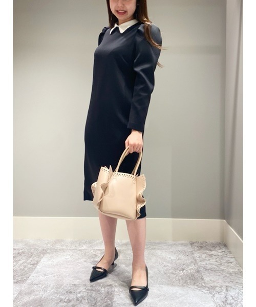 CELFORD（セルフォード）の「襟付きコクーンポンチワンピ（ワンピース