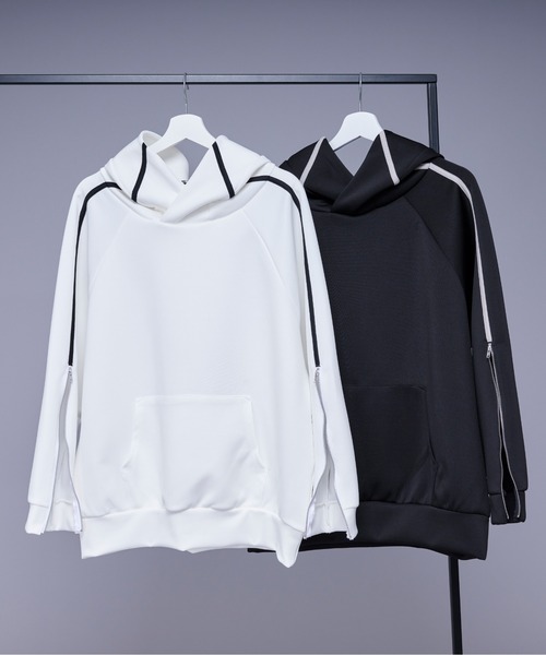 2wayスリットZIPポンチフーディー（パーカー）｜Ellno Loset（エルノ