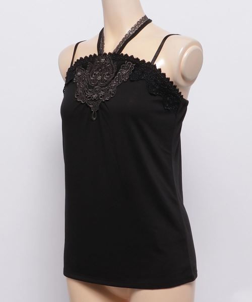 00s 希少 axes femme ビッグリボン ドットチュール レースキャミ 00s