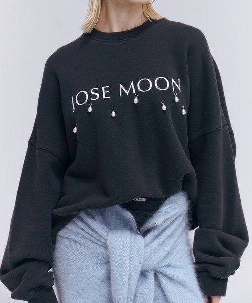 JOSE MOON（ジョゼムーン）の「LOGO PEARL SWEAT/ロゴパールスウェット