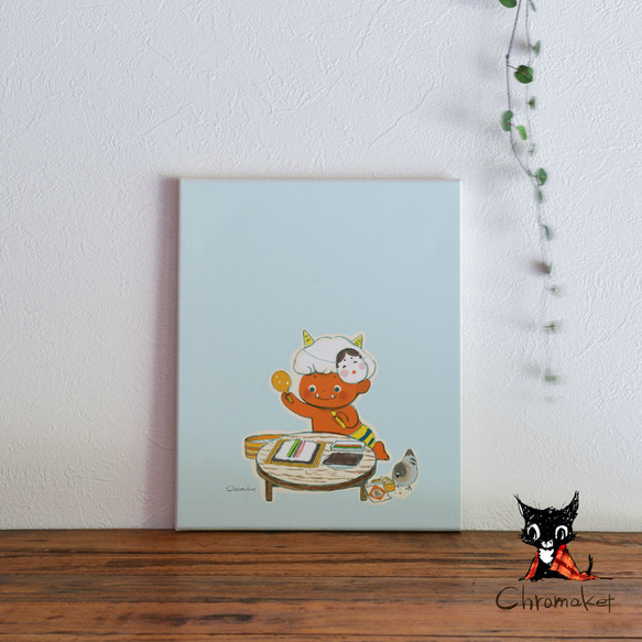 ファブリックパネル 和モダン インテリア アートパネル イラスト