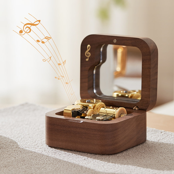 美しさの音楽箱 ハンドメイド木製のオルゴール 鏡付きのミュージック