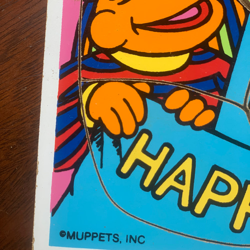 アメリカンビンテージ セサミストリート木製パズル1970年代