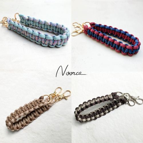 a09】ハンドストラップ スマホ オーダーメイド パラコード 平編み